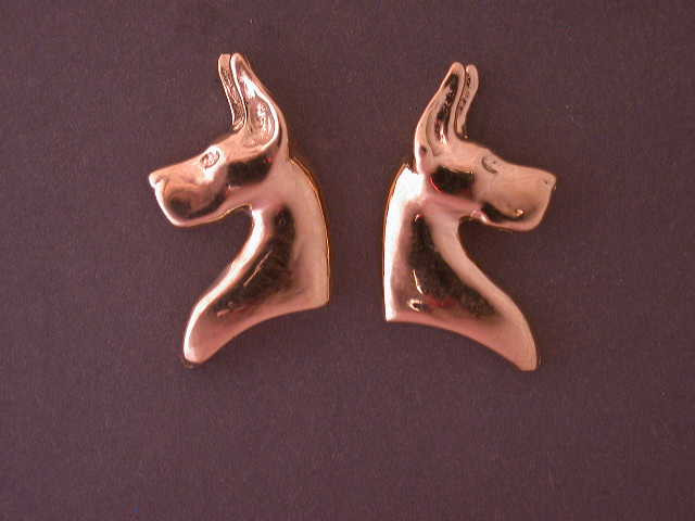 Great Dane Heads Med L&R Earrings