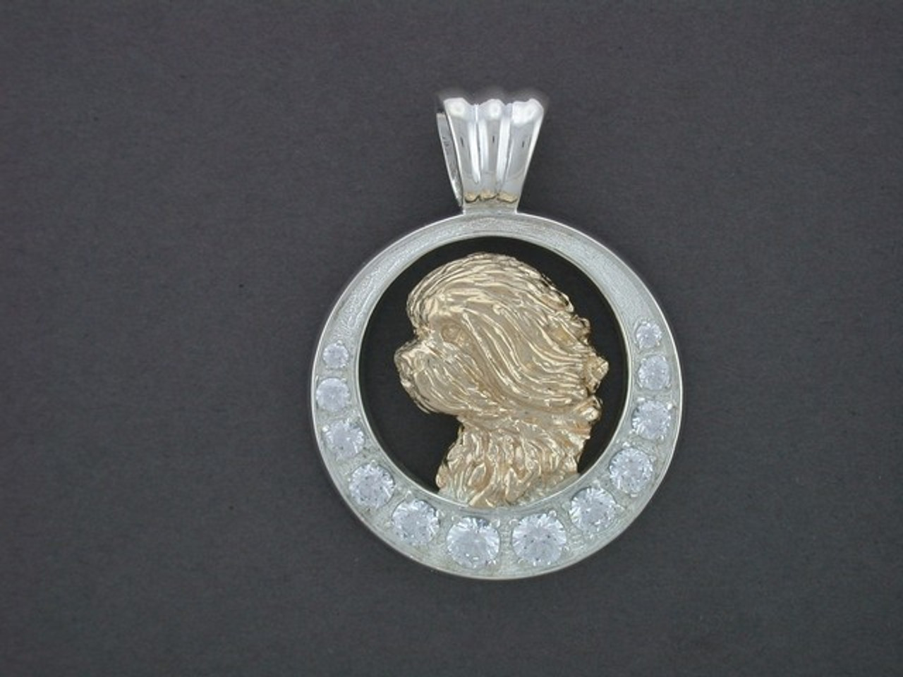 Frame Circle 12 Holes With Havanese Pendant