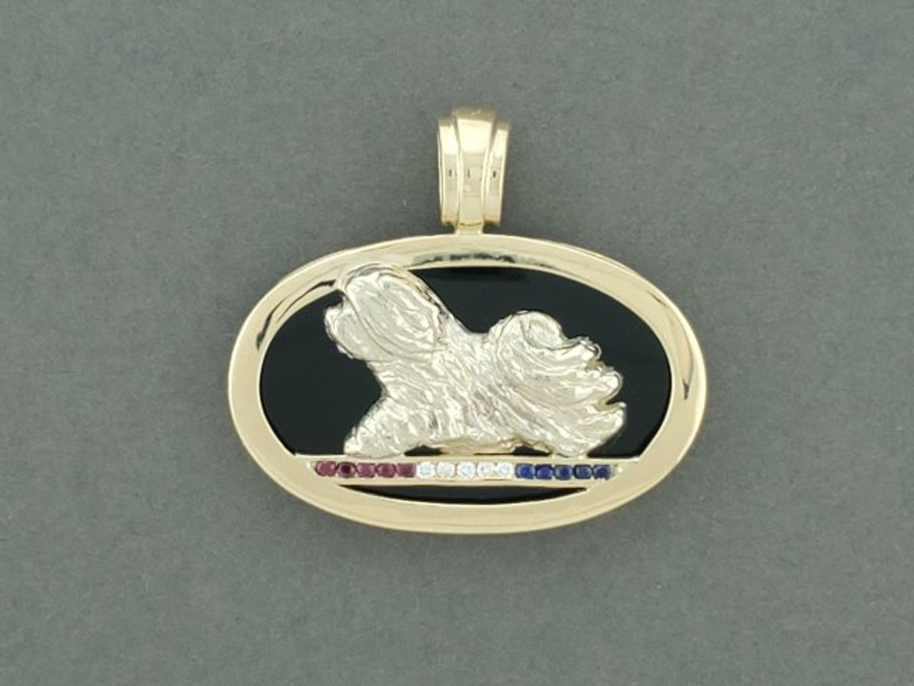 Frame Oval With Havanese Pendant