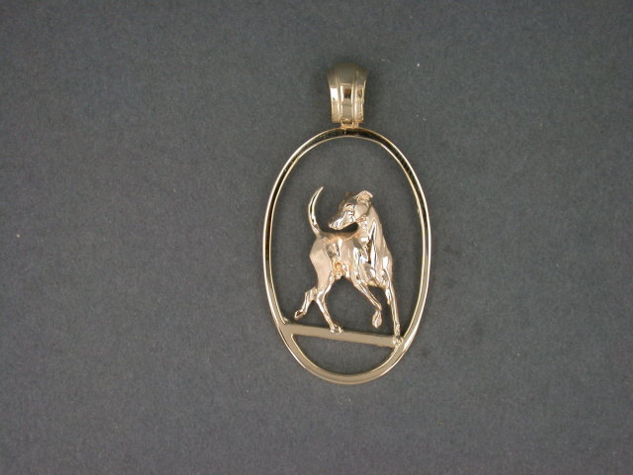 Frame Oval Italian Greyhound Pendant