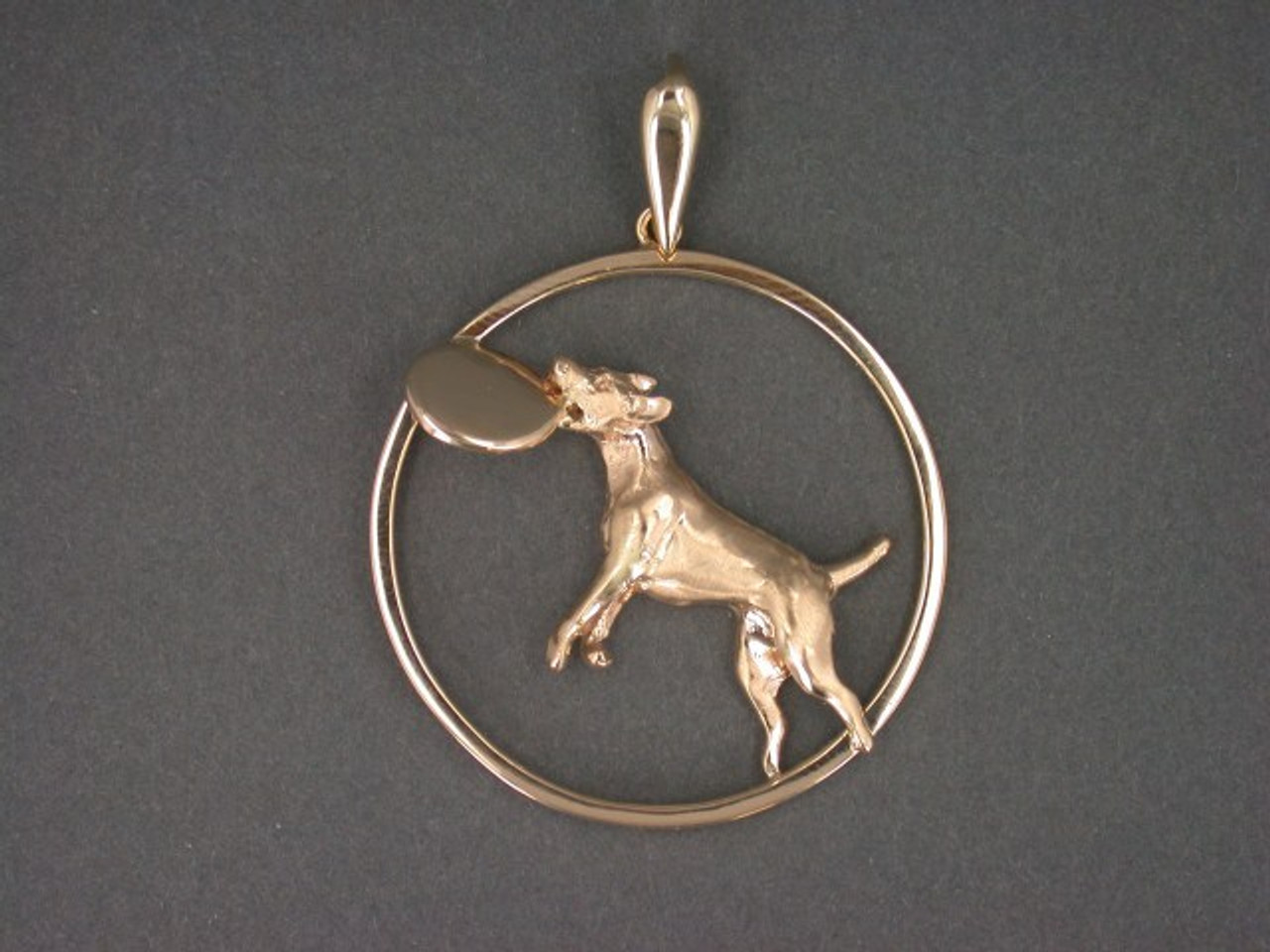 Cir Frame W Jack Russell Full Body Jumping Pendant