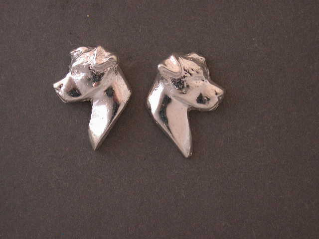 Jack Russell Earrings Head Smooth L & R