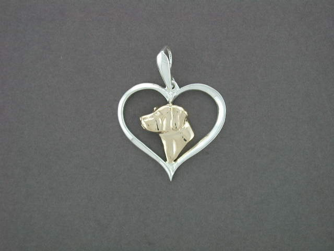 Frame Heart Thin With Labrador Pendant