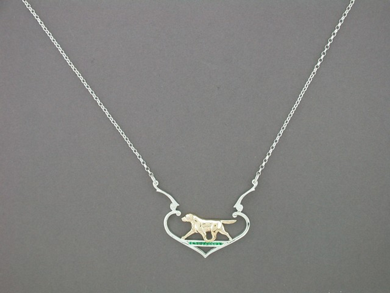Frame Hinged Heart With Labrador Pendant