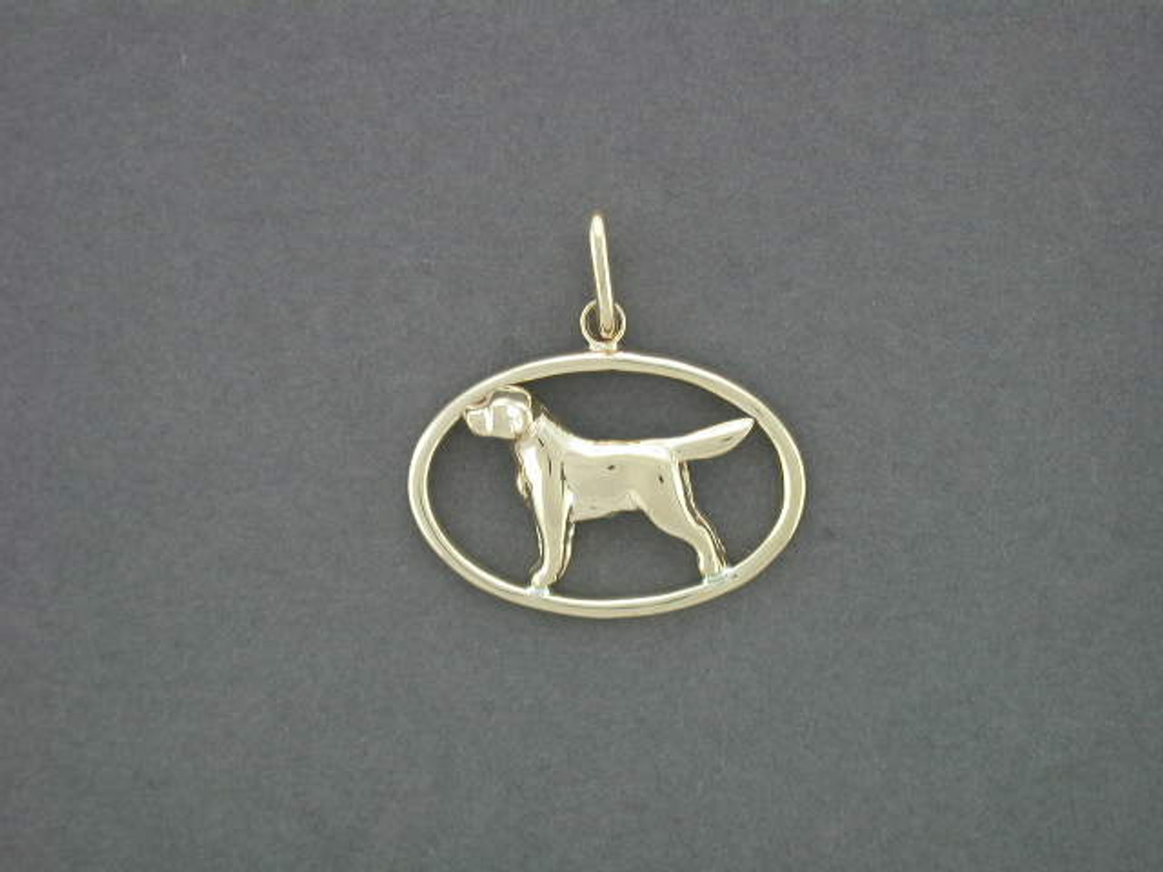 Frame Oval Wire With Labrador Sm Pendant