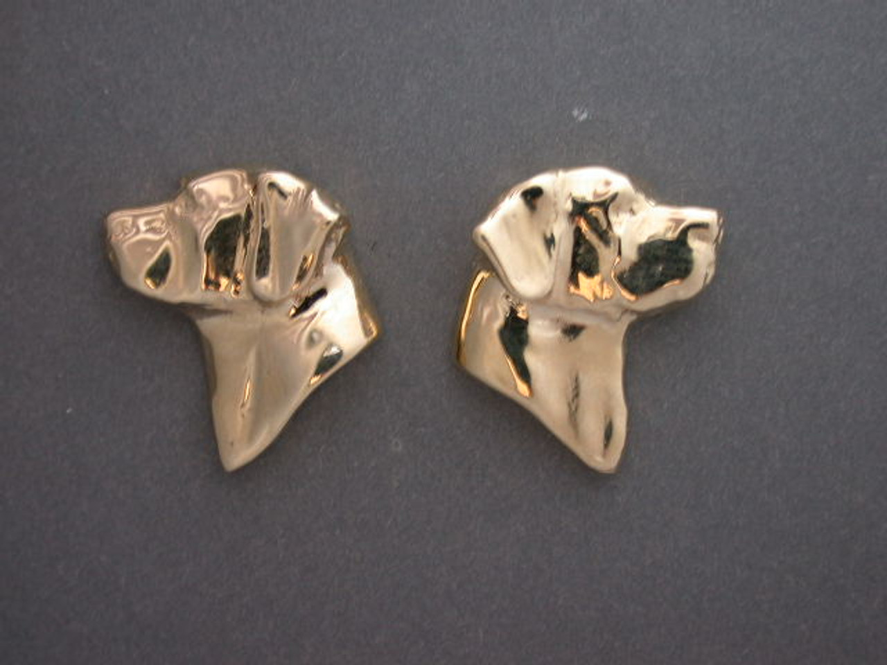 Labrador Earrings Head Med L & R