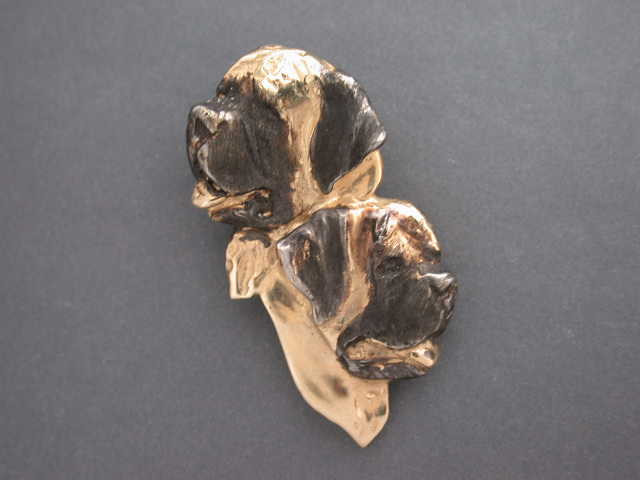 English Mastiff Head Dbl Nickie L & R Pendant
