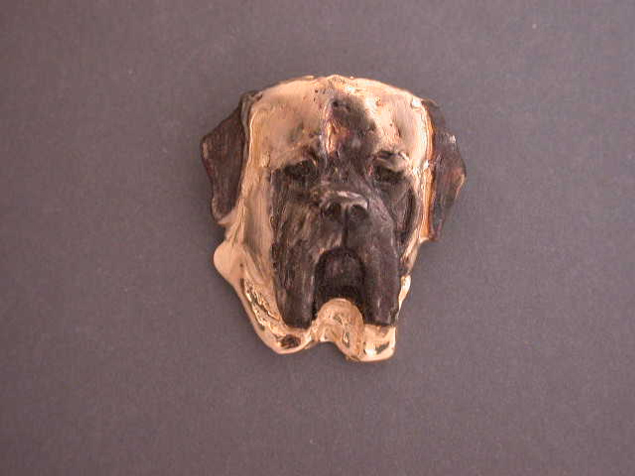 English Mastiff Head Front View Large Pendant