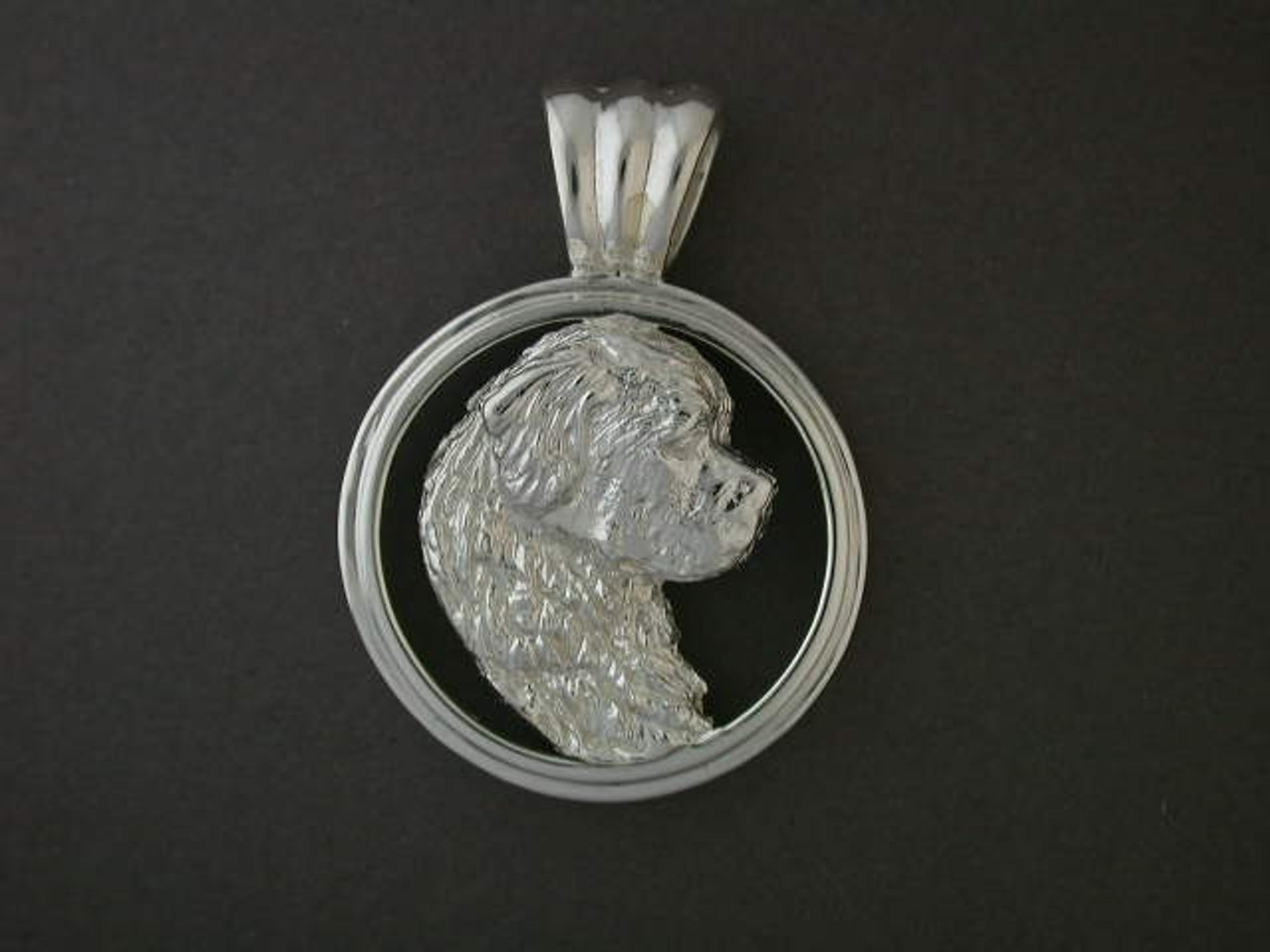 Frame Coin Round With Newfoundland Pendant