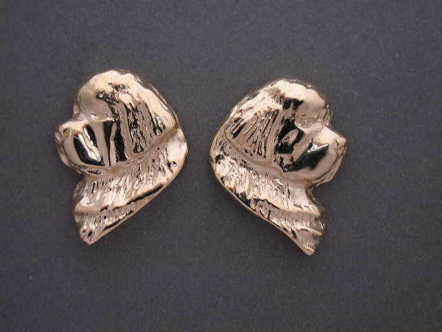 Newfoundlan Head Earrings L & R