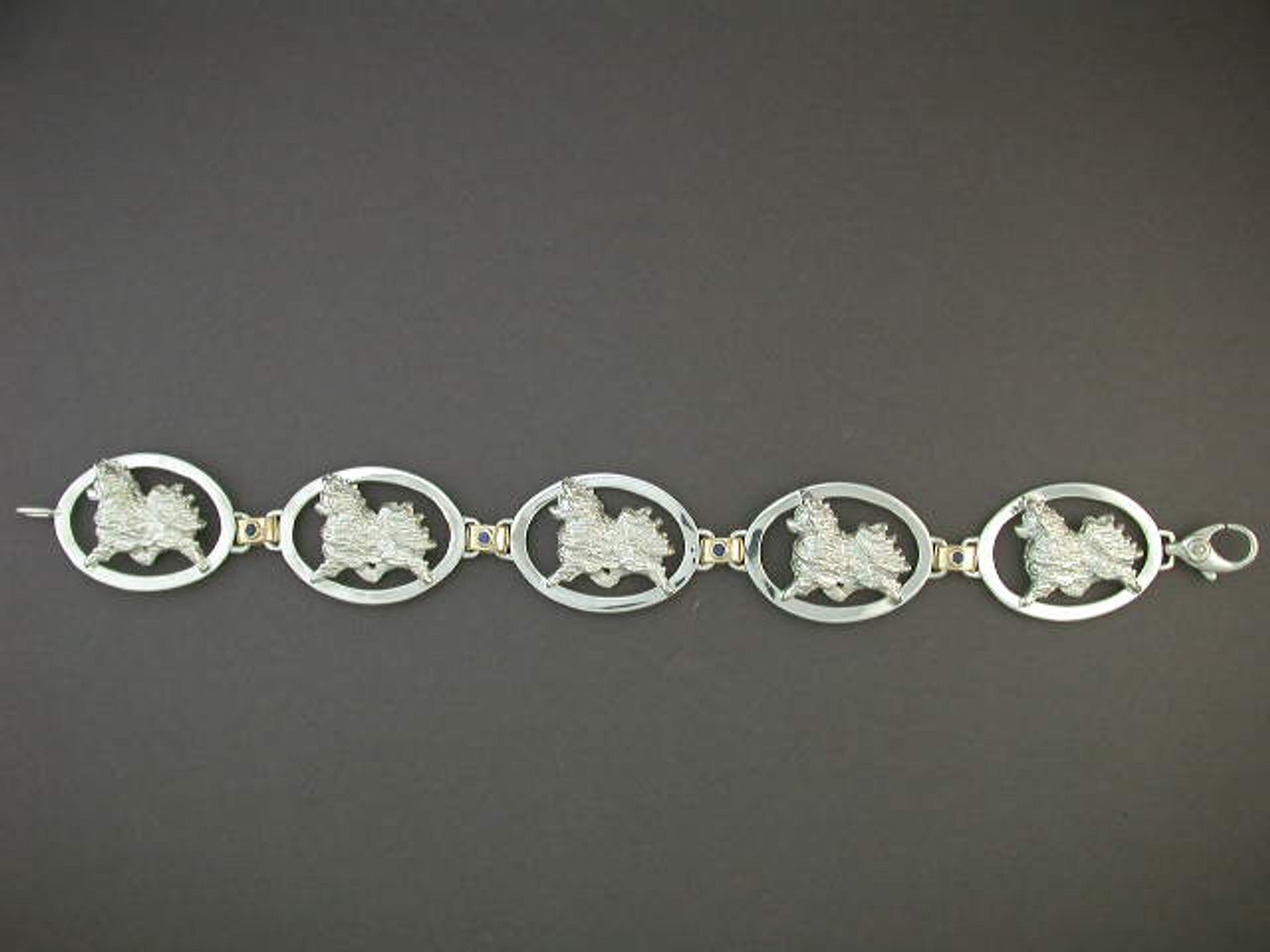 Bracelet Center Five Oval With Papillon