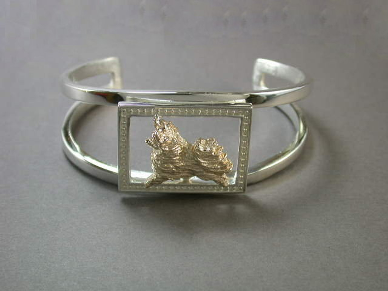 Bracelet Cuff Dbl Bar With Papillon