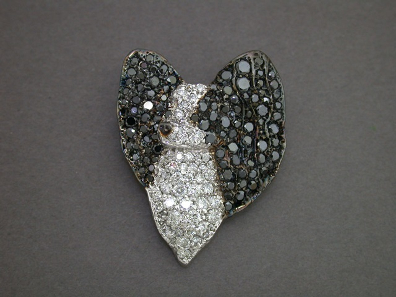 Papillon Head Fv Silver Pendant - Originals by Omar