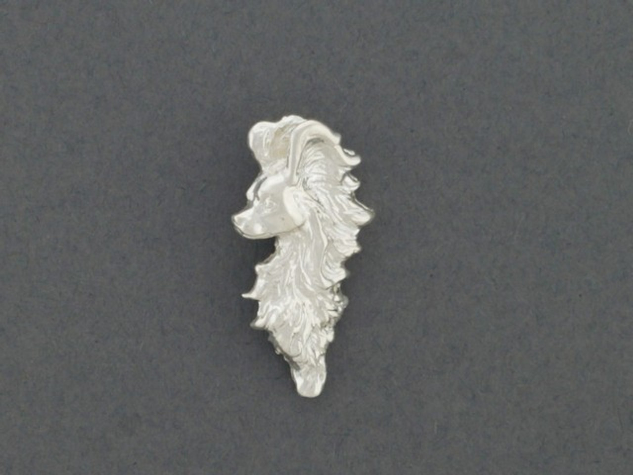 Papillon Head Side View Thick Med Pendant