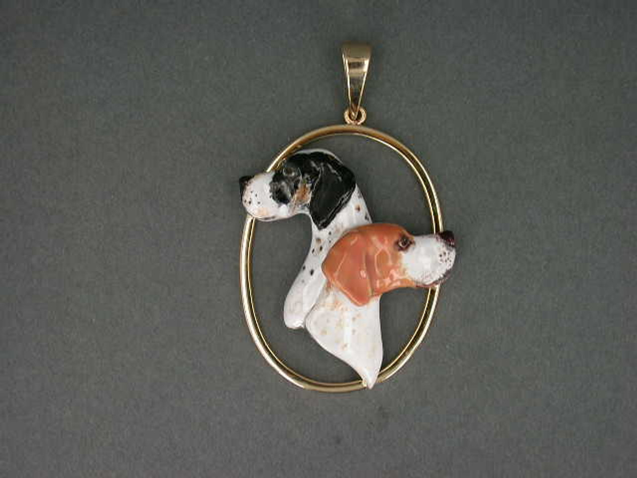 Frame Oval W Eng Pointer Dble Head Pendant