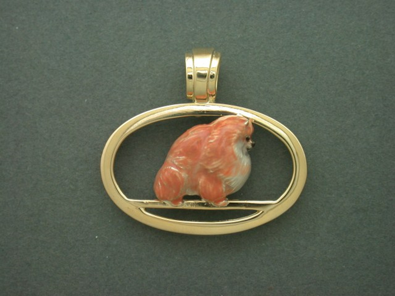 Frame Oval Pomeranian Pendant