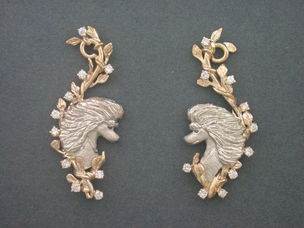 Earring Vine With Diamonds & Poodle