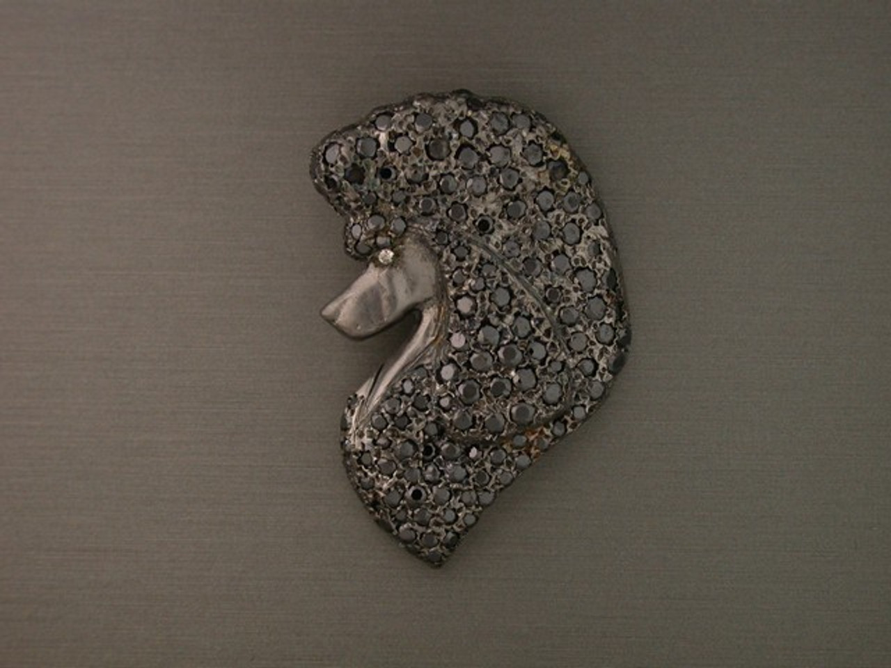 Poodle Head For Stones Lrg L Pendant