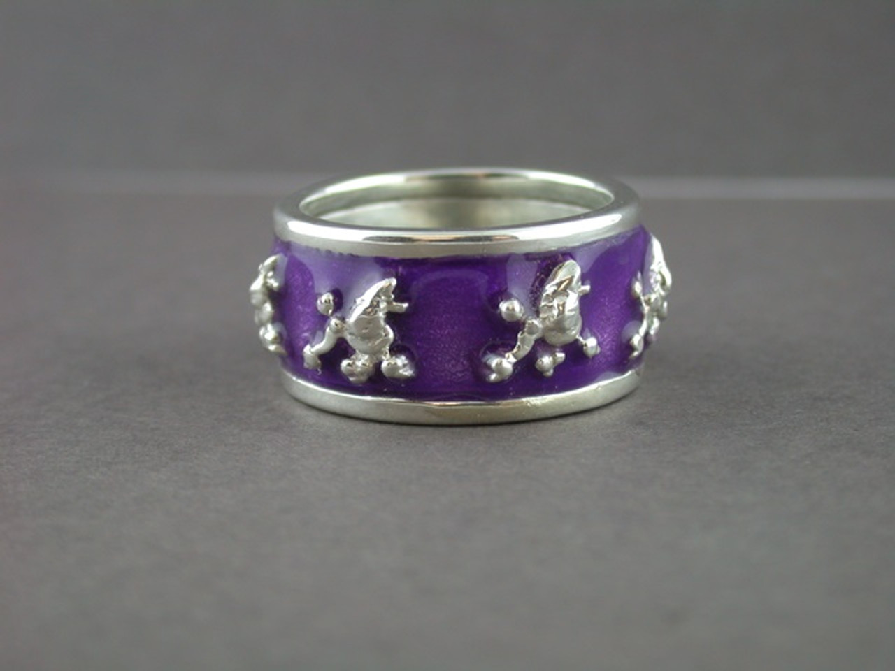 Poodle Ring With Enamel