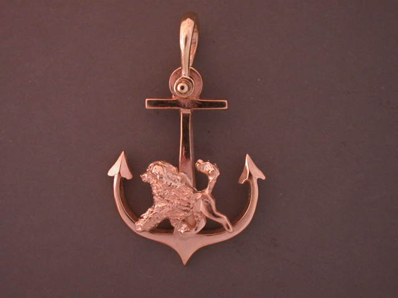 Frame Anchor W Portuguese Water Dog Pendant