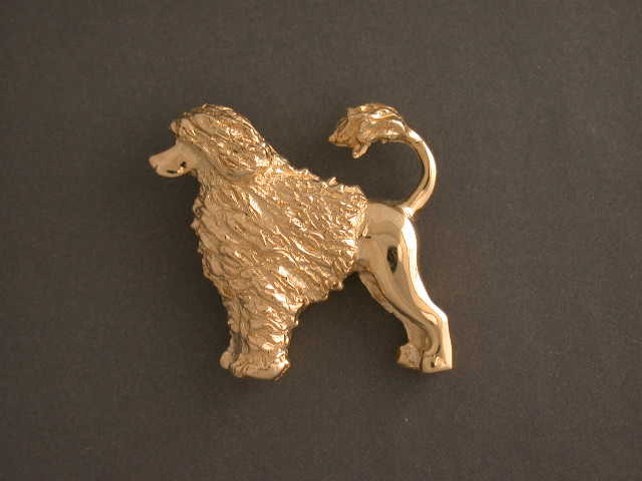 Portuguese Water Dog Full Body Stacked Lrg L Lion Cut Pendant