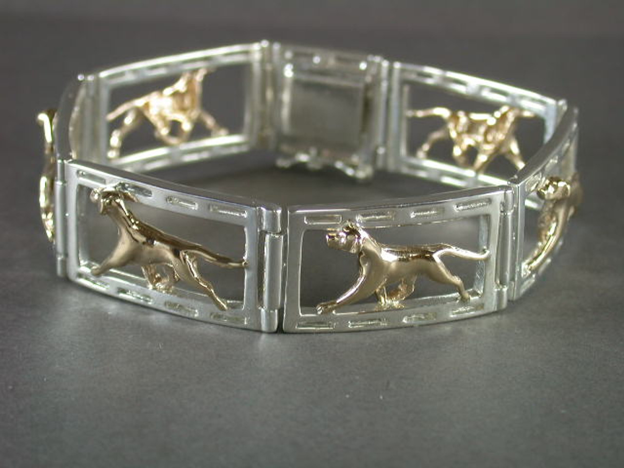 Bracelet Slot Link Stone With  Rhodesian