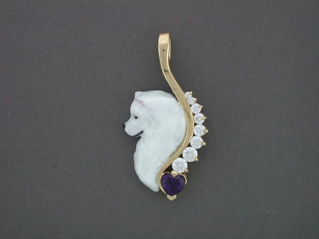 Frame Snake With Samoyed Pendant