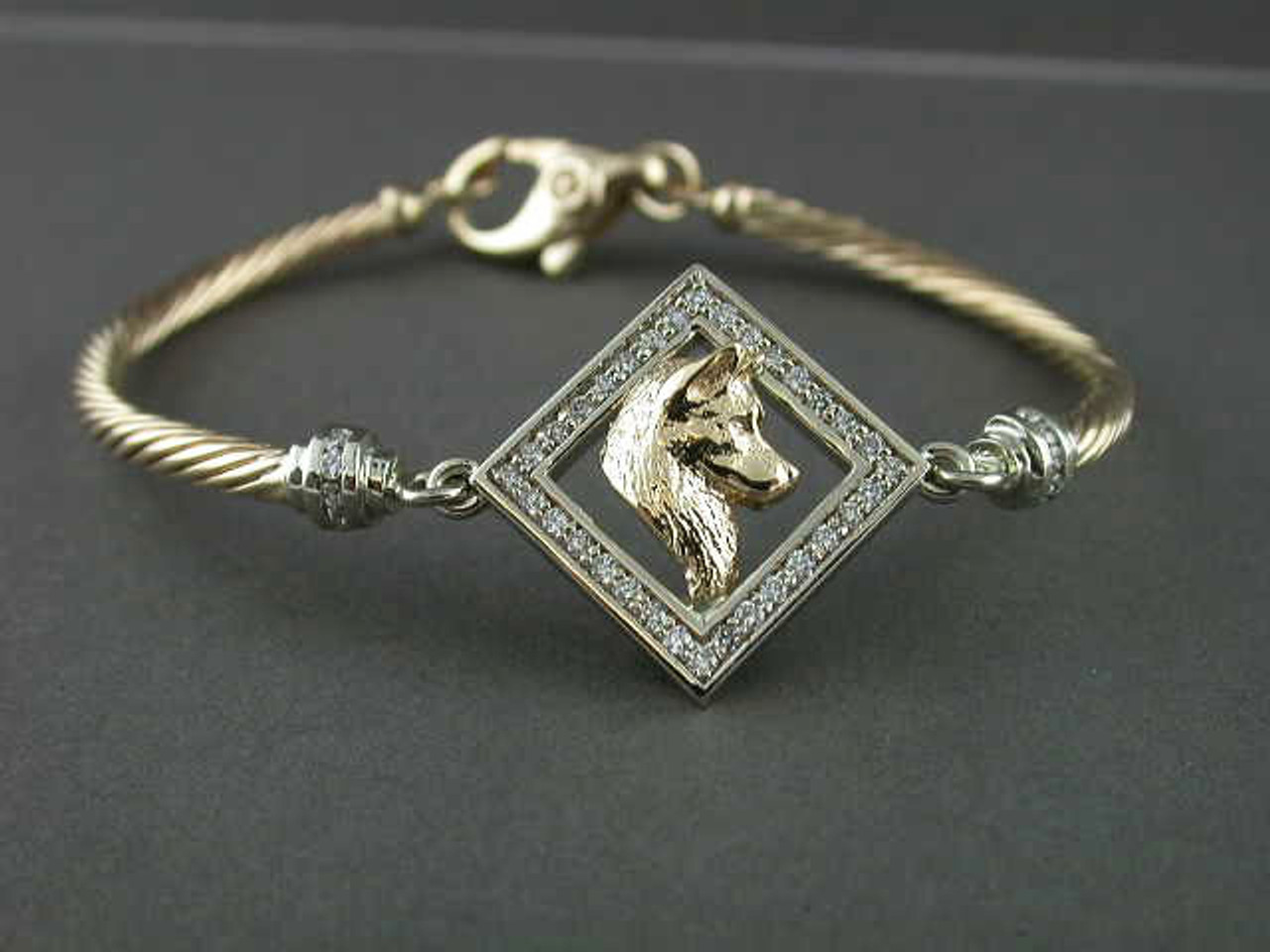 Bracelet Twisted Cable With Siberian Husky