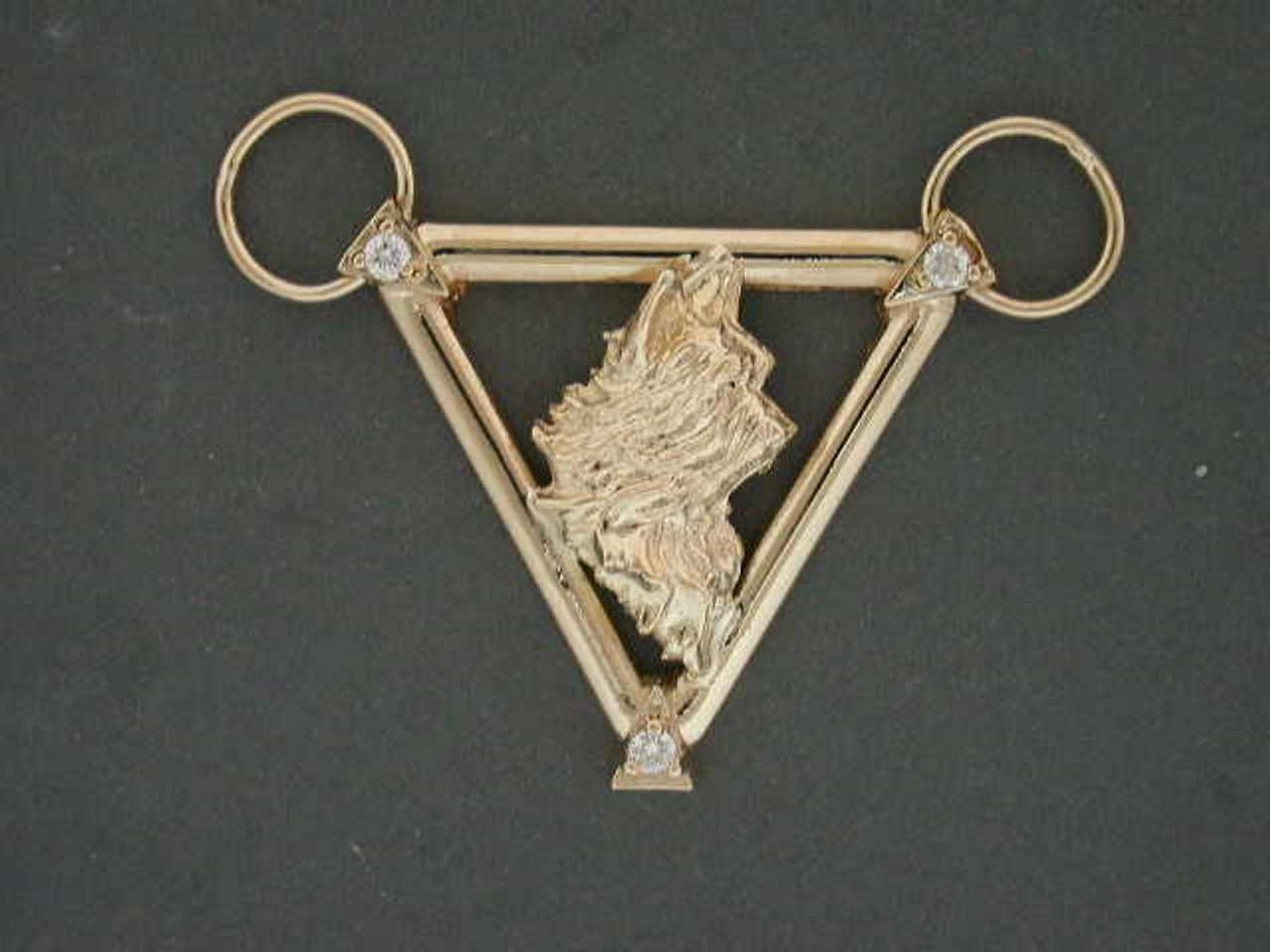 Frame Triangle W Settings & Silky Terrier 1369 Pendant