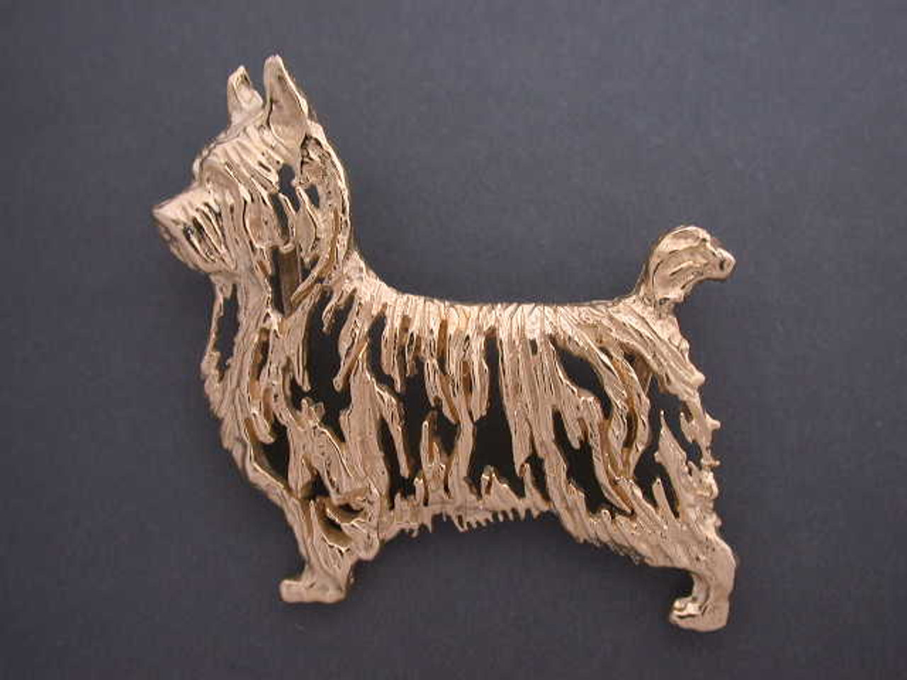 Silky Terrier Full Body Cutout Stacked L Pendant