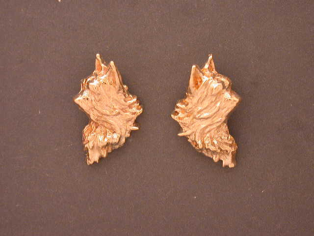 Silky Terrier Head Sm L&R Pendant