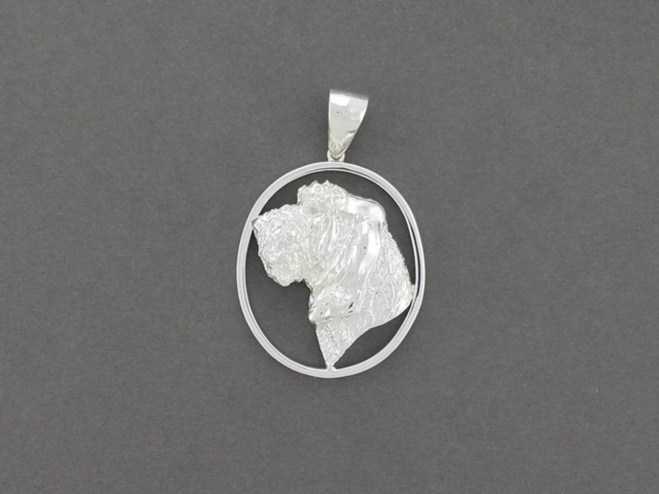 Frame Oval With Spinone Italiano Pendant