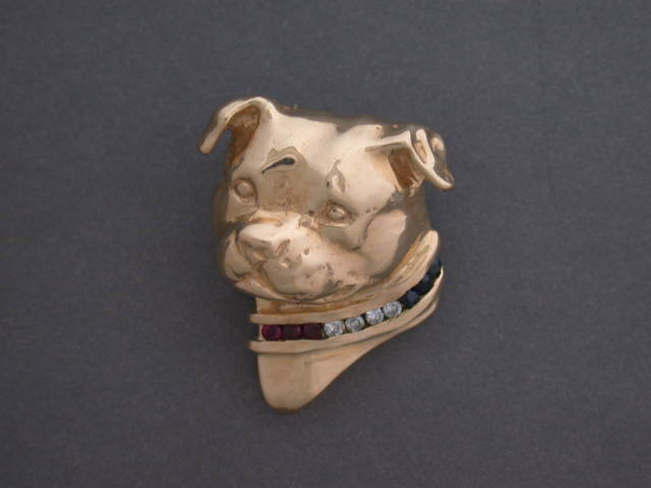 Staffordshire Bull Terrier Head 3.4 View Reg L Pendant