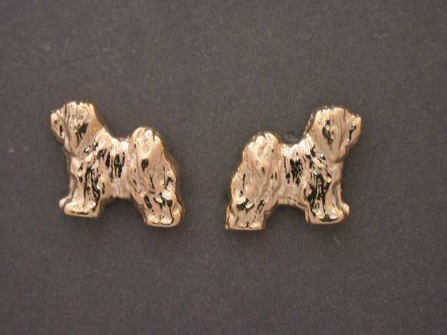 Tibetan Terrier Earring Full Body Stacked L&R Sm