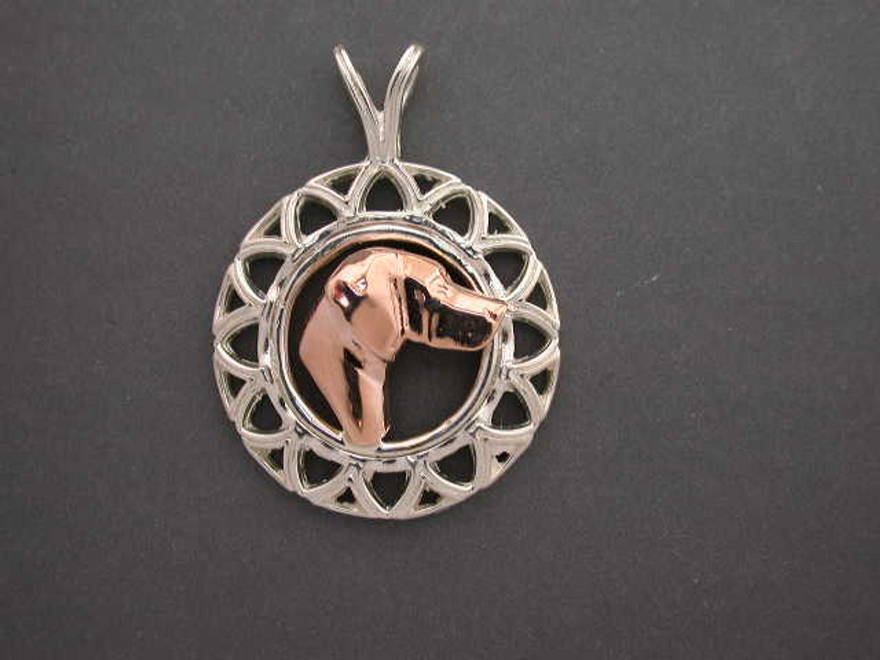 Frame Zic-Zac Round Rim W Vizsla Pendant