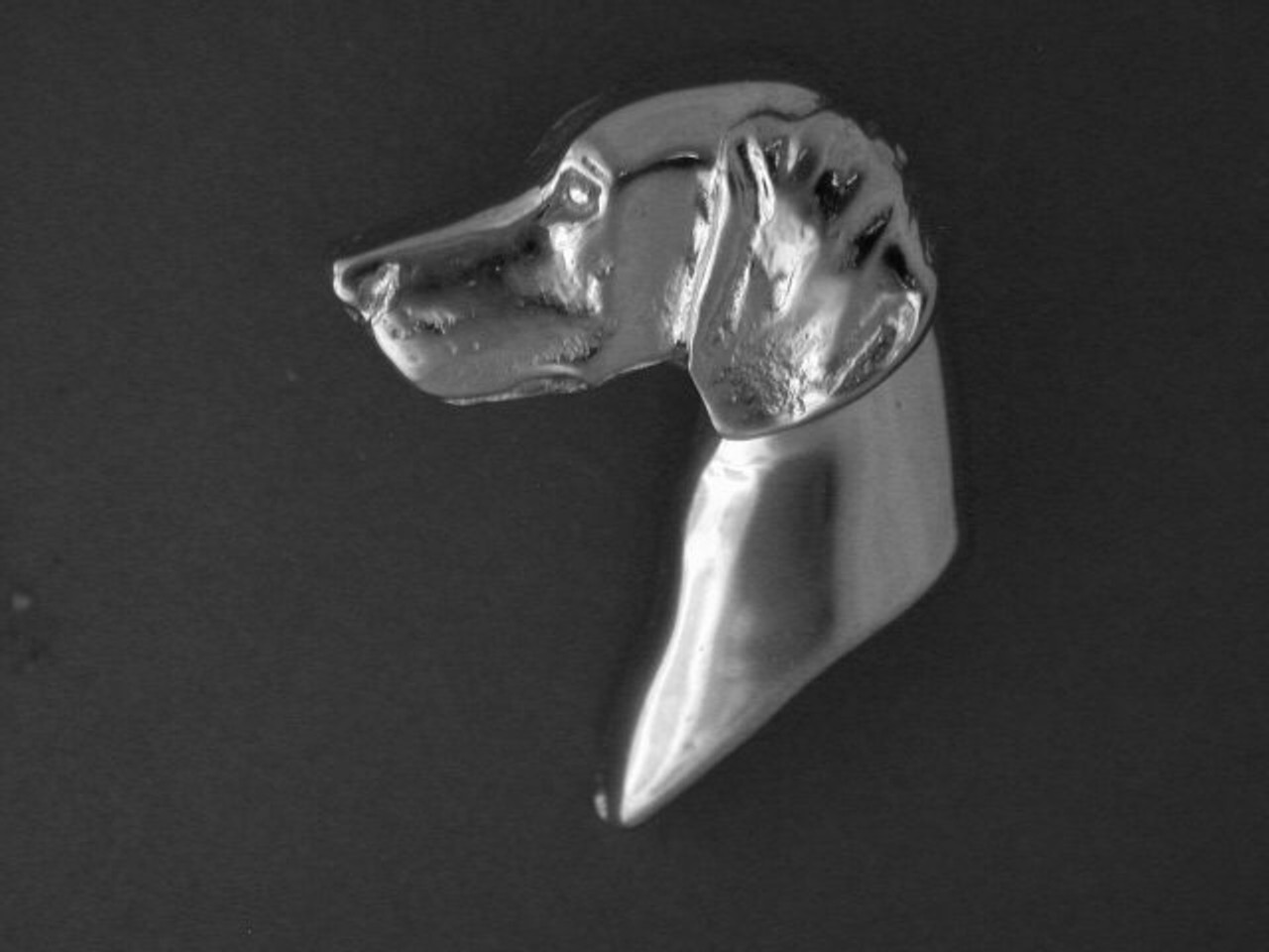 Weimaraner Head L Silver Pendant