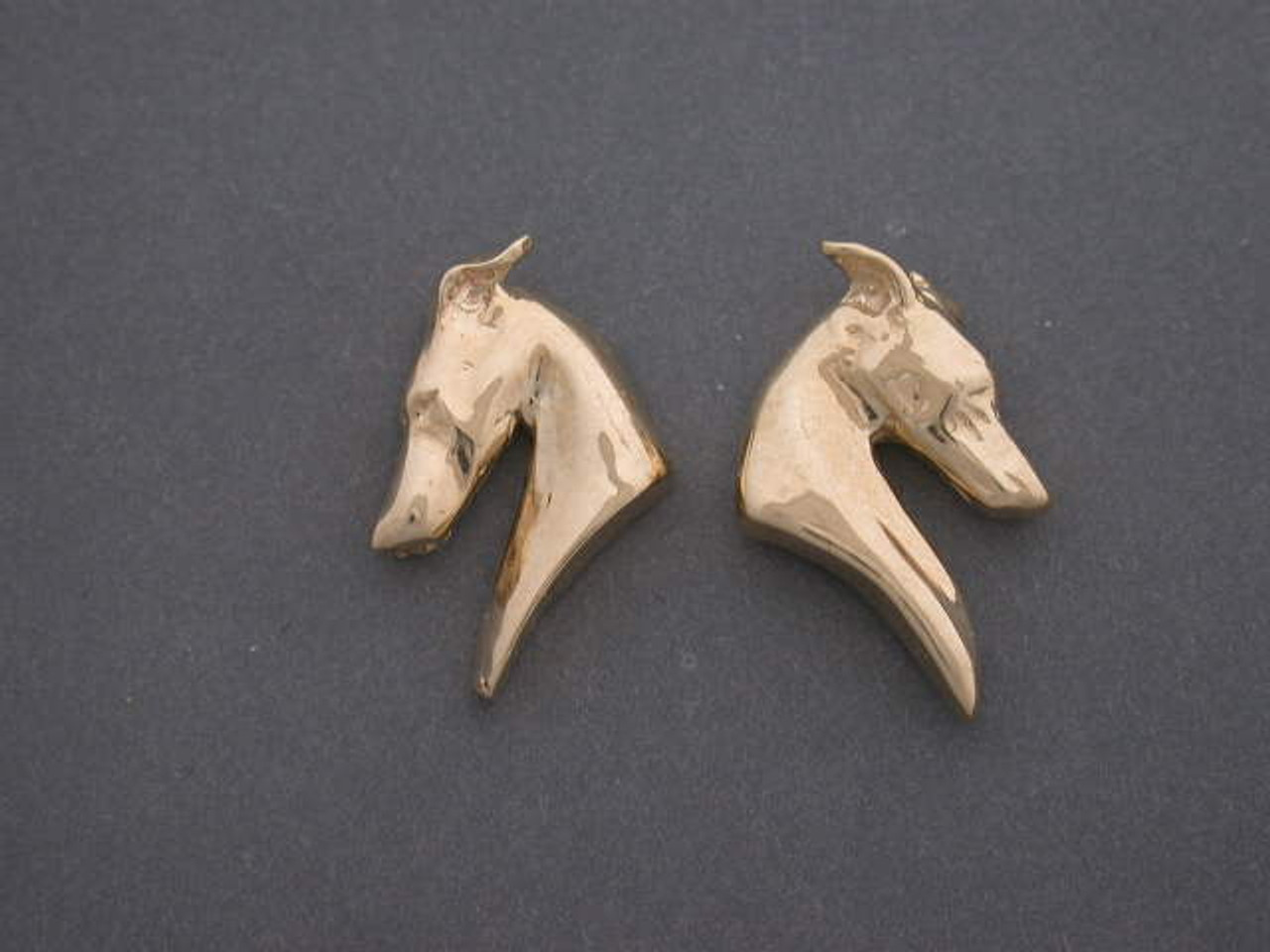 Whippet Earrings Head L & R Long Neck