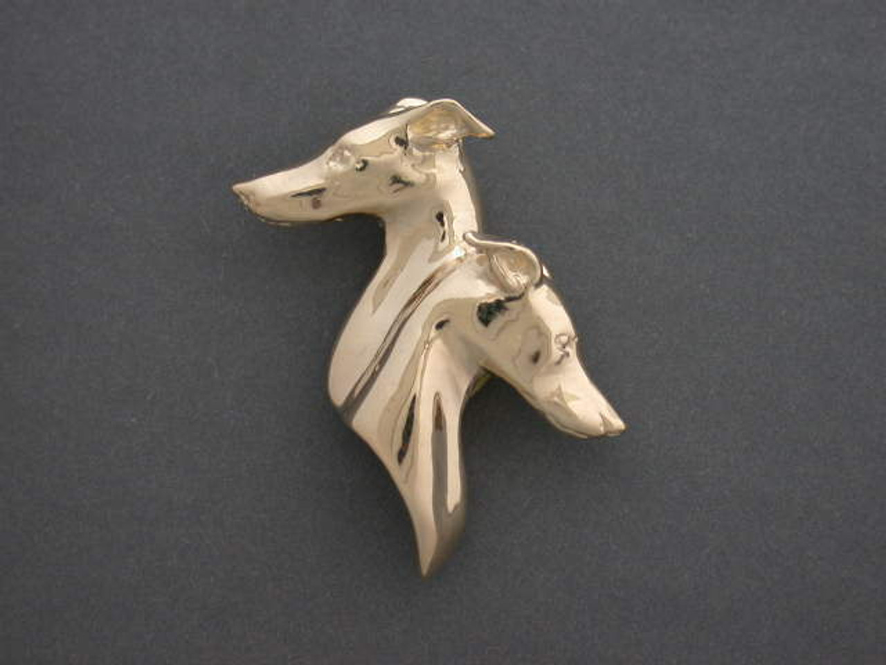 Whippet Head Dbl L & R Pendant