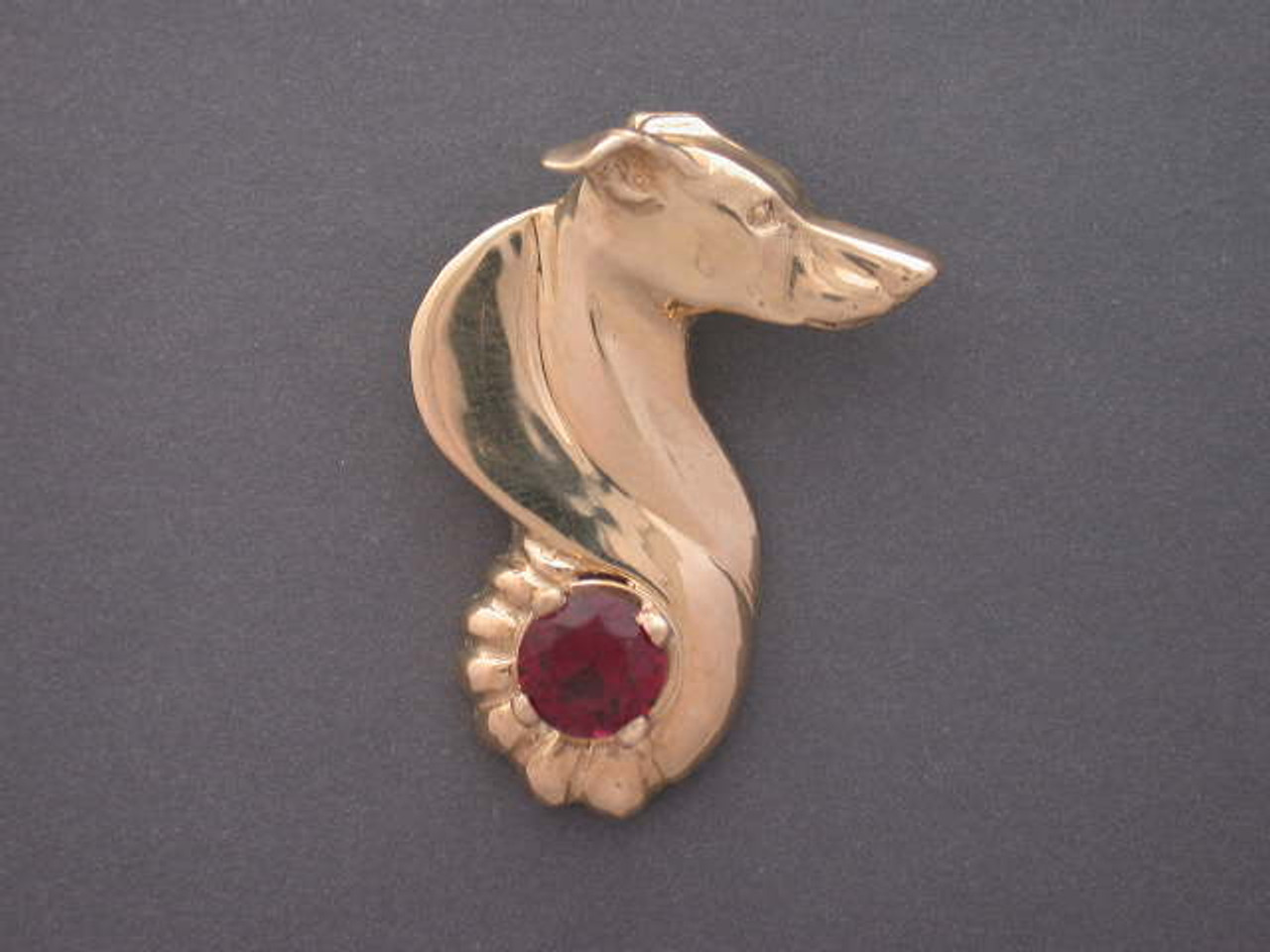 Whippet Head R Swirl Pendant