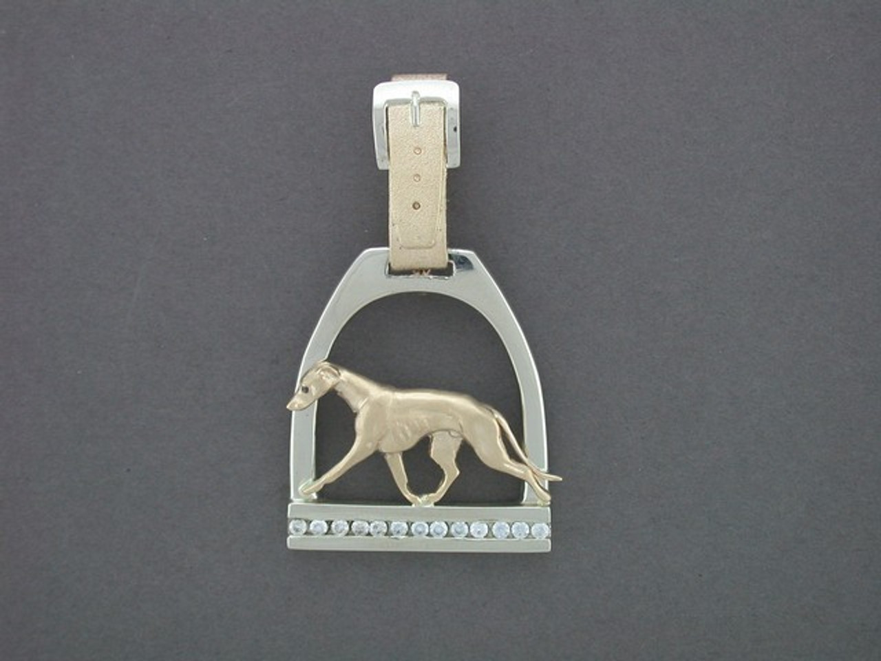 Whippet With Stirup Custom Pendant