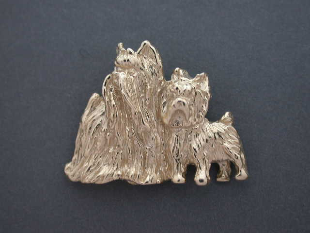 Yorkshire Terrier Full Body Mom & Puppy Pendant