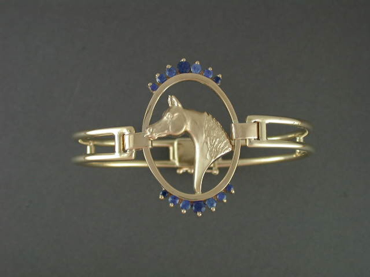 Bracelet Dbl Bar Center W Setting With Arabian Horse