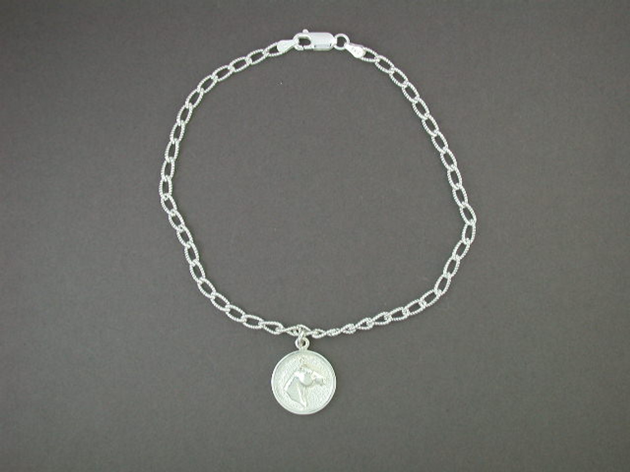 Anklet Bracelet With Quarter Horse Silver