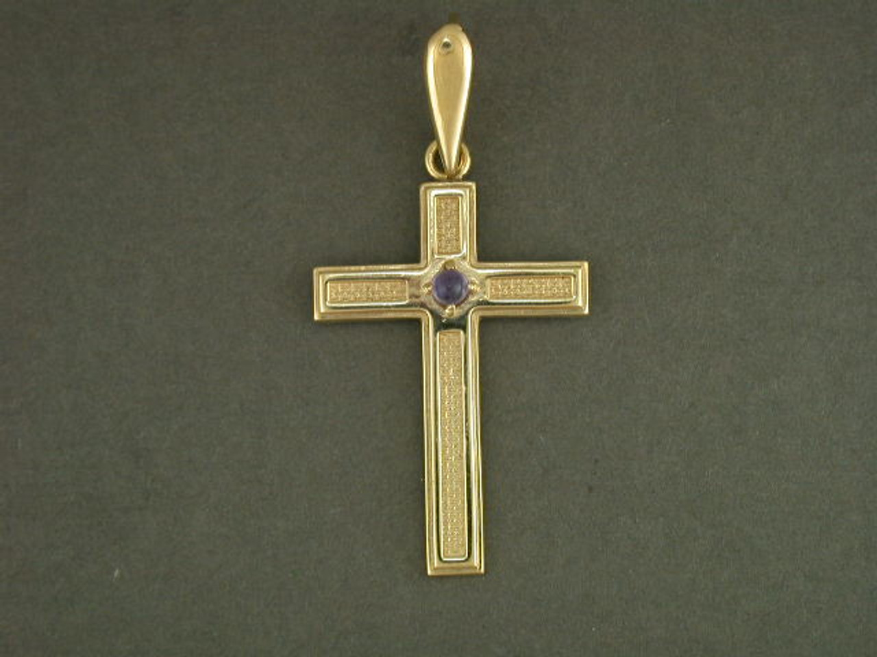 Cross With Single Stone Pendant