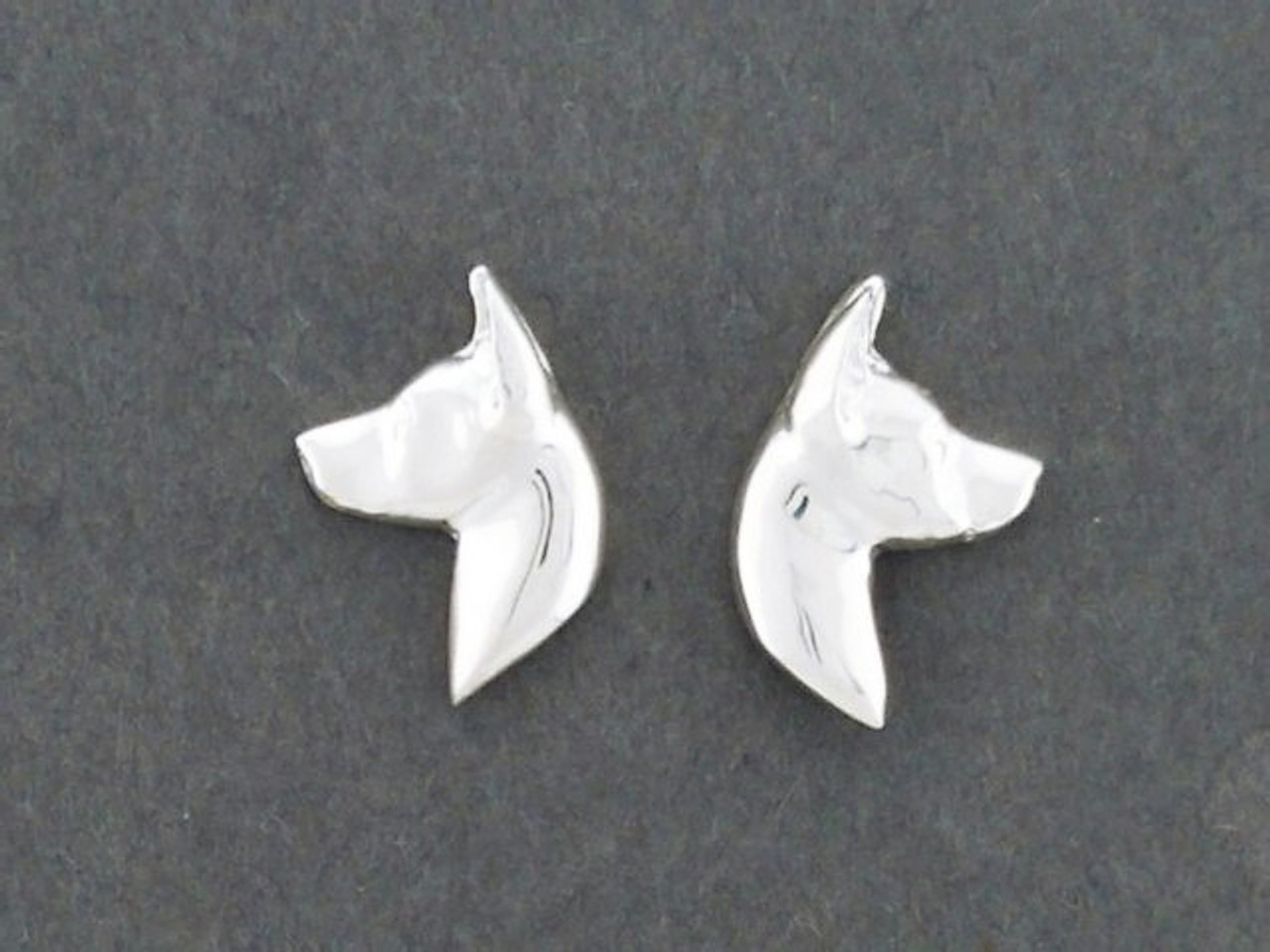 Basenji Head Earrings Sm L R