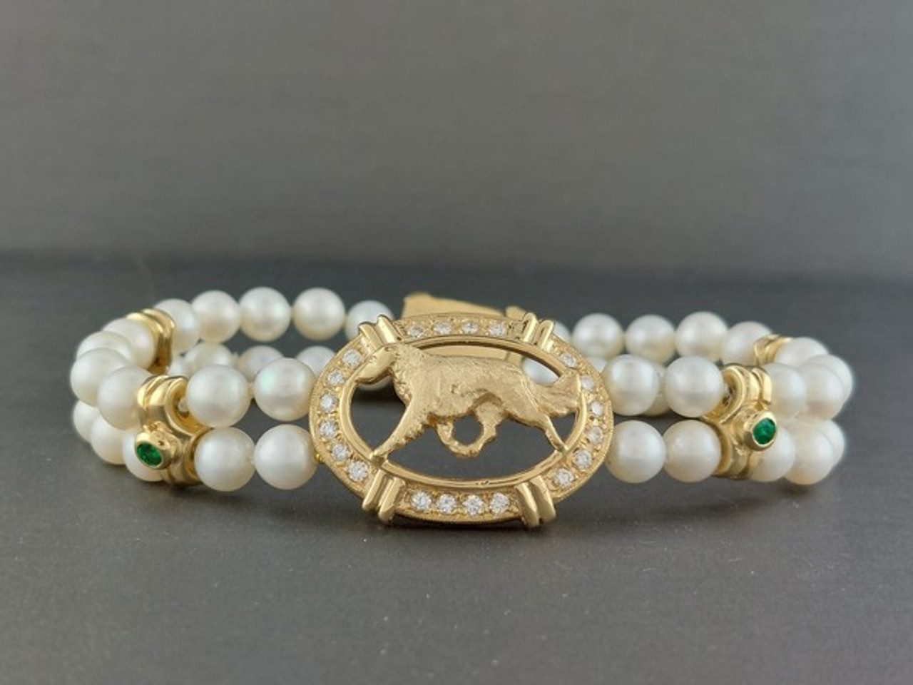 Bracelet Pearl With Borzoi