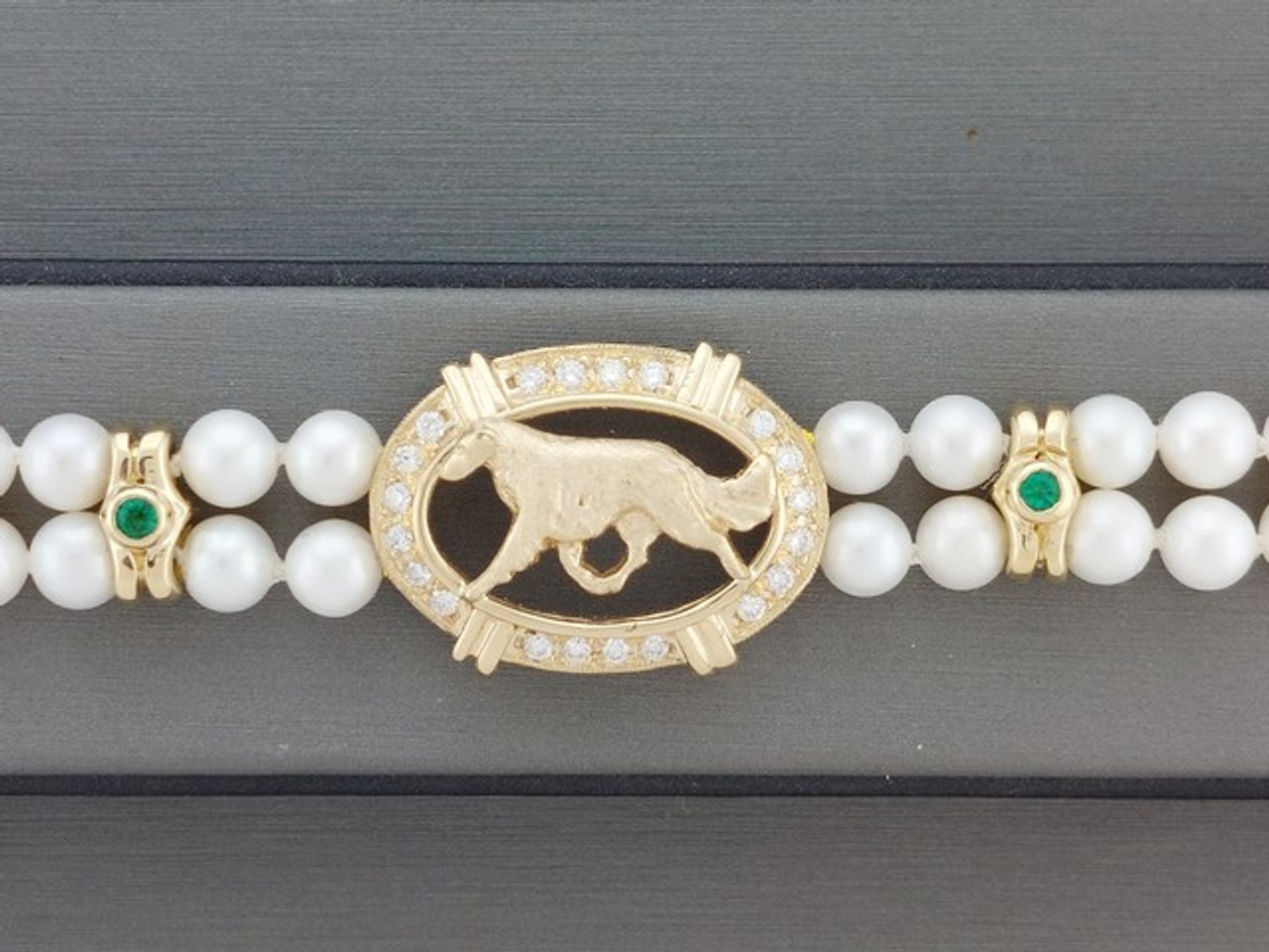 Bracelet Pearl With Borzoi