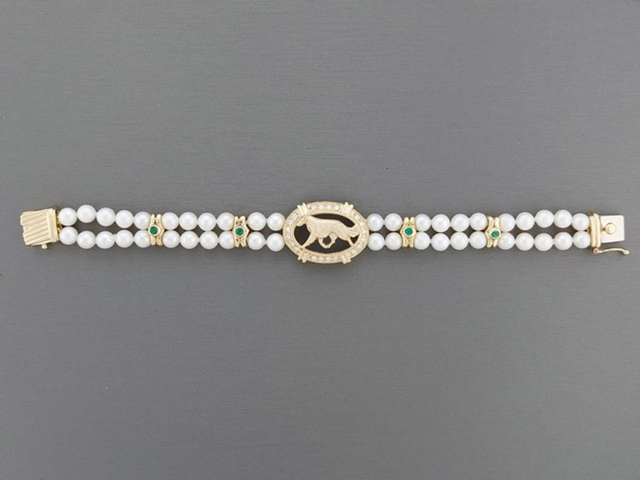 Bracelet Pearl With Borzoi