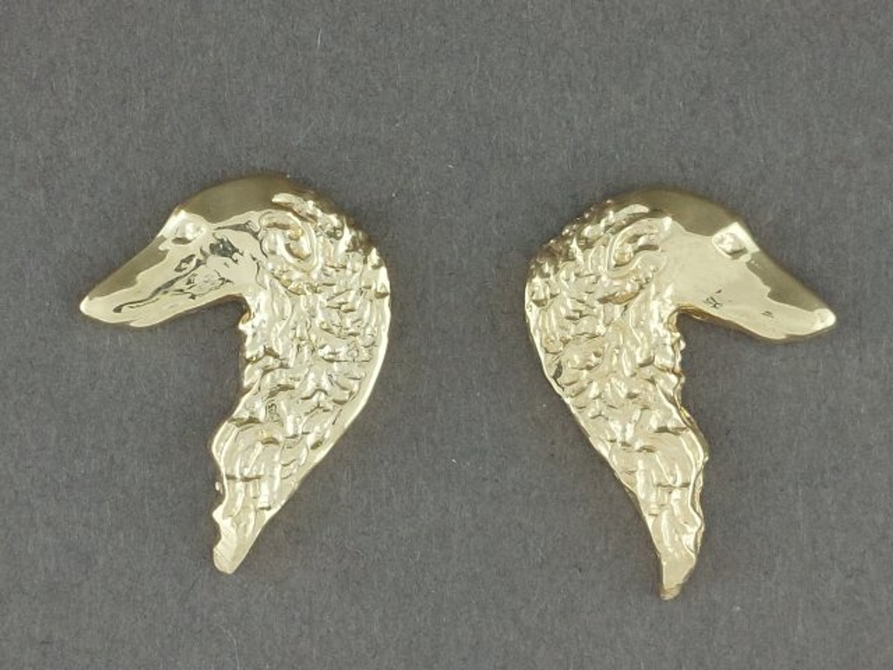 Borzoi Heads L And R Earrings