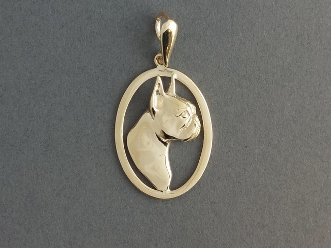 Frame Five Five Oval With Boston Terrier